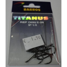 Anzois Barros Titanus Chinu R-BN nº1/0 10 Pcs